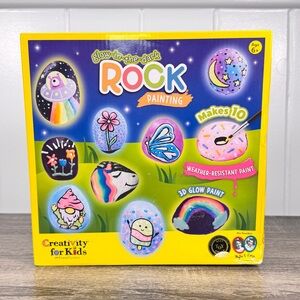 NEW Creativity For Kids Glow-In-The-Dark Rock Painting Kit